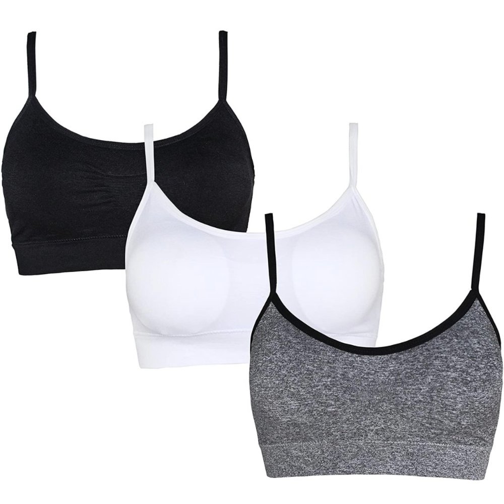 PACK OF 3 Women Low Impact Sport Bra Wirefree